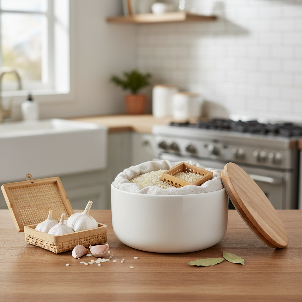 How to Add a Garlic Box to Repel Bugs in Your Rice Bin Effectively