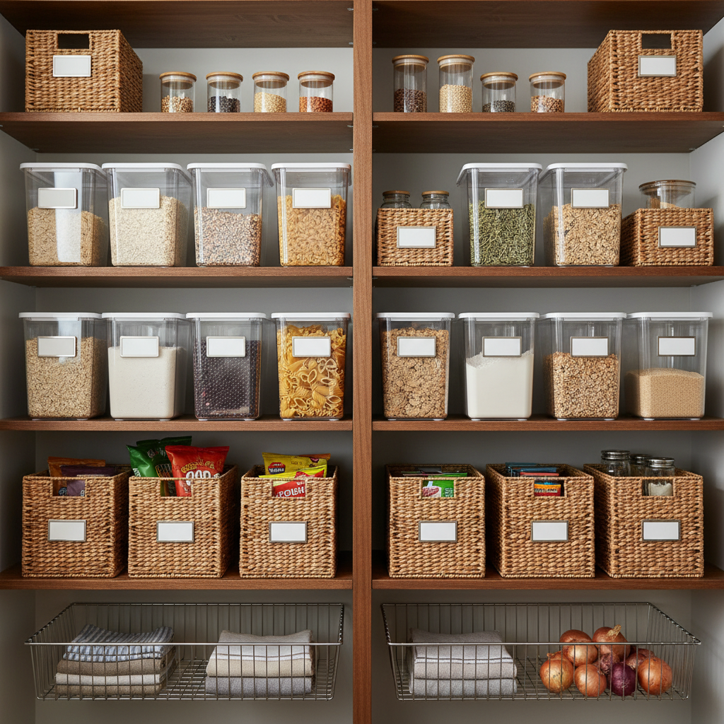 How to Organize Your Pantry with Uniform Bins for a Tidy & Efficient Kitchen