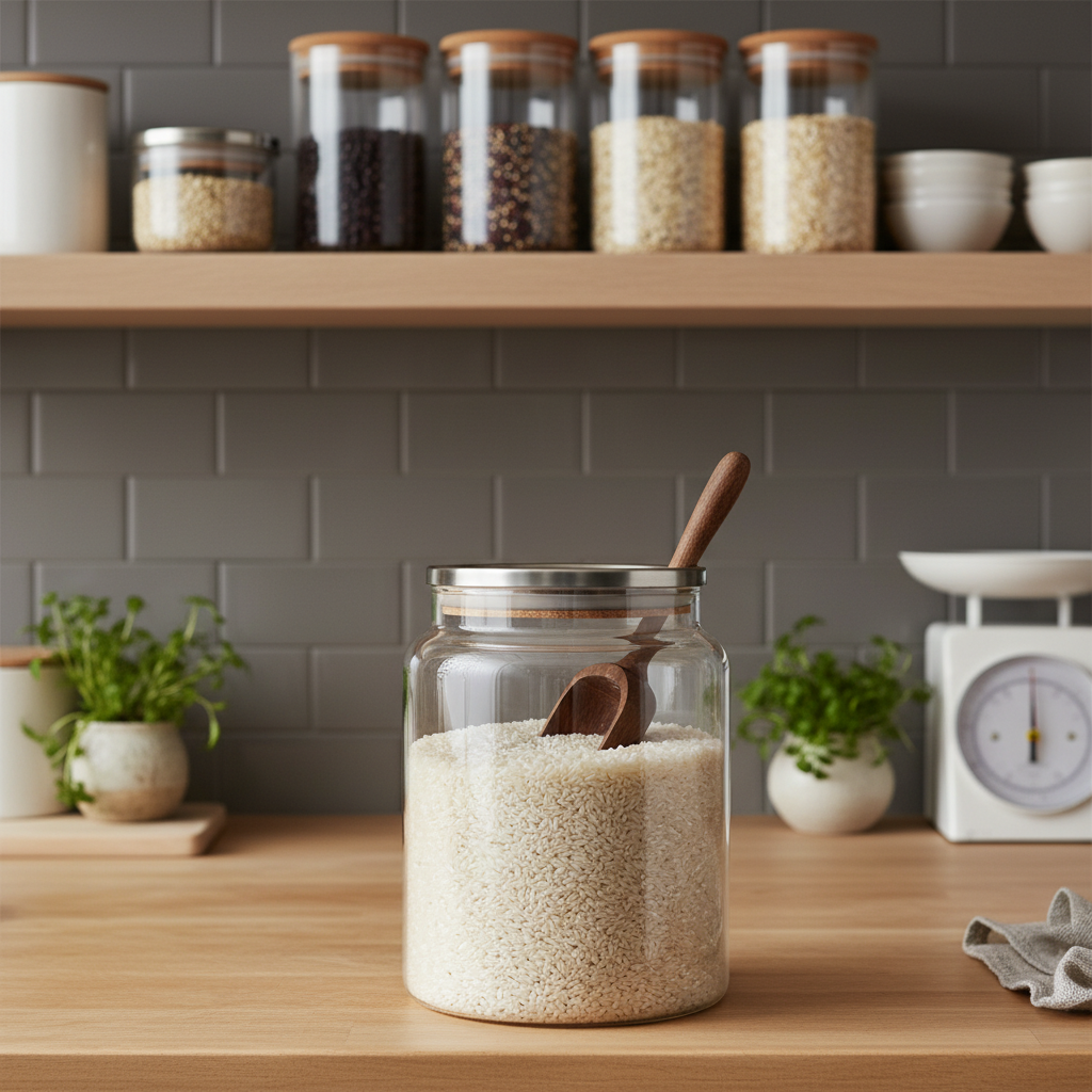 The Modern Essential: A Deep Dive into the Crate and Barrel Glass Rice Jar